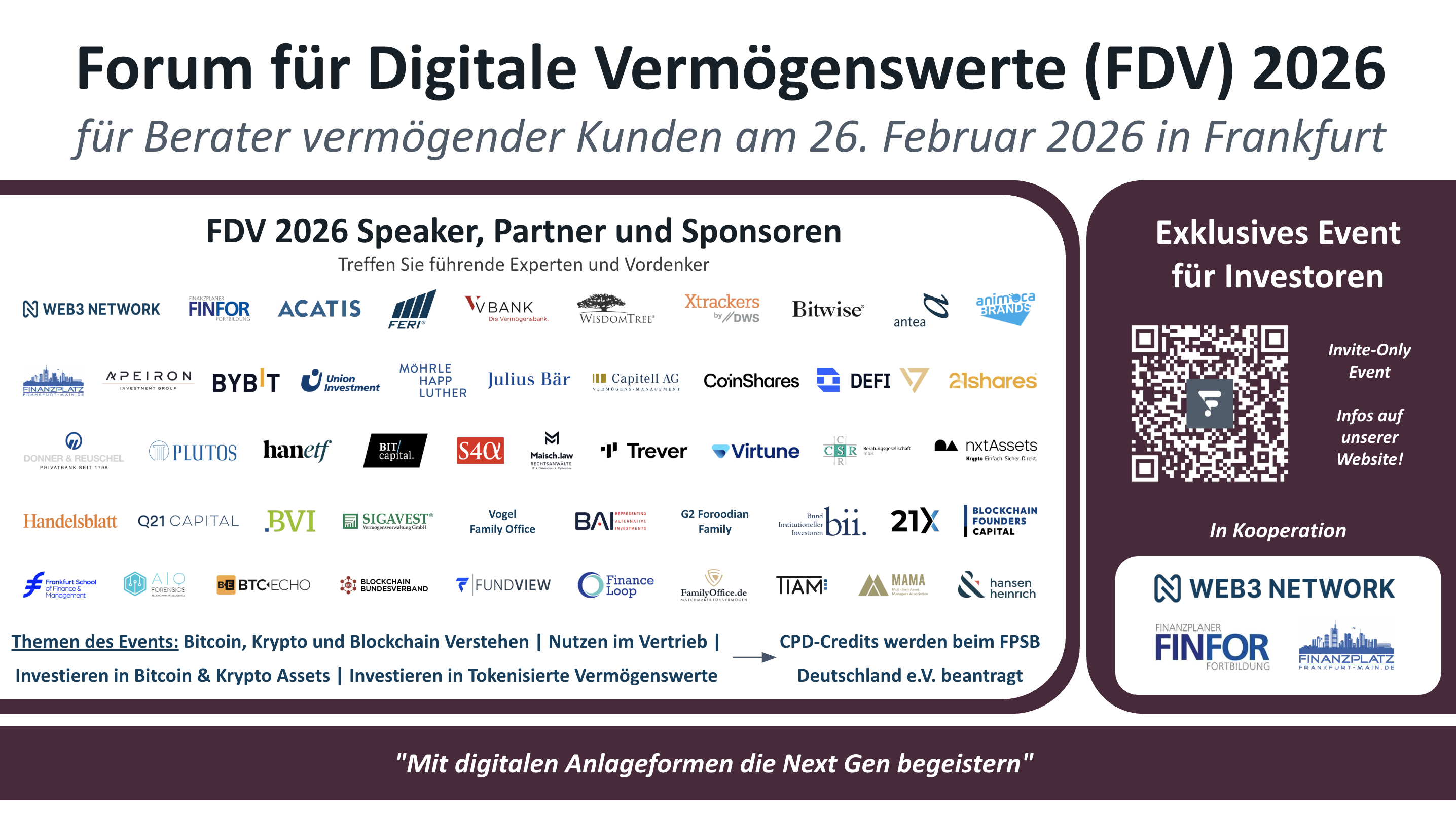 Forum für Digitale Vermögenswerte 2026 (FDV)